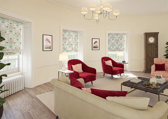 Cotswold Faux Silk, Lipstick - Motorised Roman Blind - Image 6